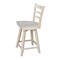 International Concepts Emily Counter Height Stool, 24" Seat Height, with Swivel, Unfinished S-6172SW - alternate 7